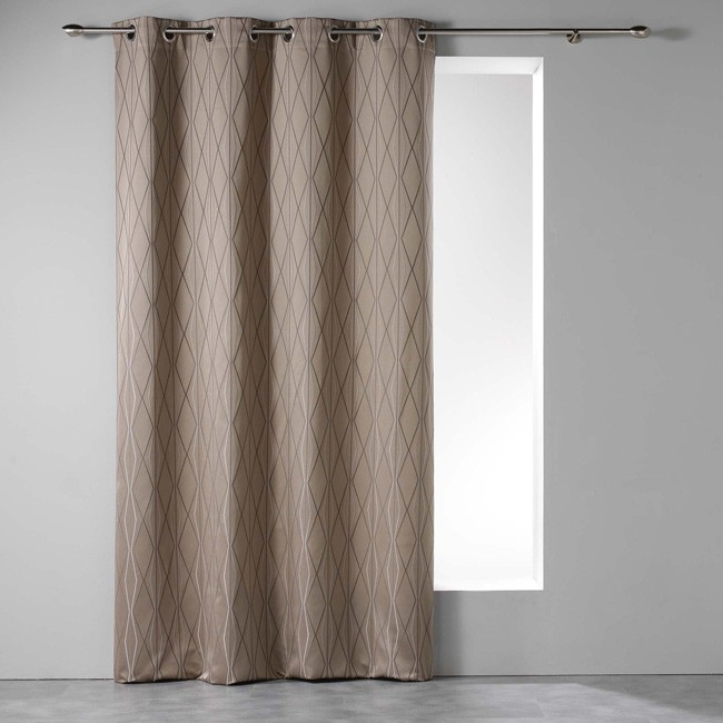 Rideau Jacquard Beige Imprimé Géométrique destiné Rideau Geometrique Rideau Jacquard Beige Imprimé Géométrique destiné Rideau Geometrique