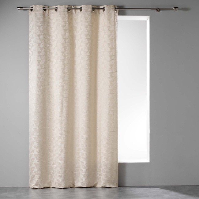 Rideau Jacquard Imprimé Triangle Écru destiné Rideau Triangle Rideau Jacquard Imprimé Triangle Écru destiné Rideau Triangle
