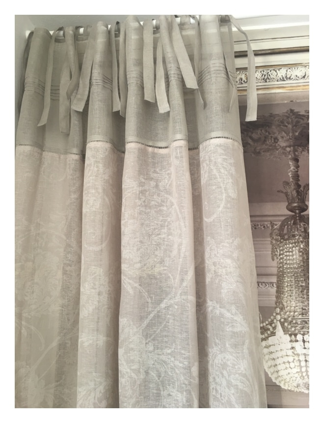 Rideau Lin Beige Modèle Mozart 135 X 300 Cm – Le Monde De Rose concernant Rideau Gaze De Lin