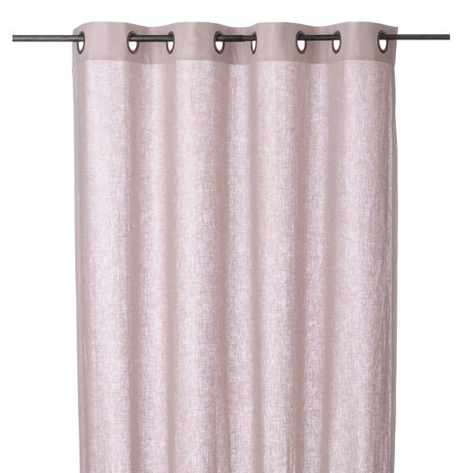 Rideau Lin Chintz, Rose, 140 X 250 Cm Leroy Merlin 50 destiné Rideau Lin Leroy Merlin