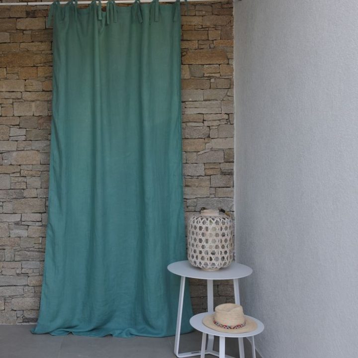 Rideau Lin Lavé Aqua 140X270 Cm | Rideaux Lin, Rideaux tout Rideau Lin Pas Cher