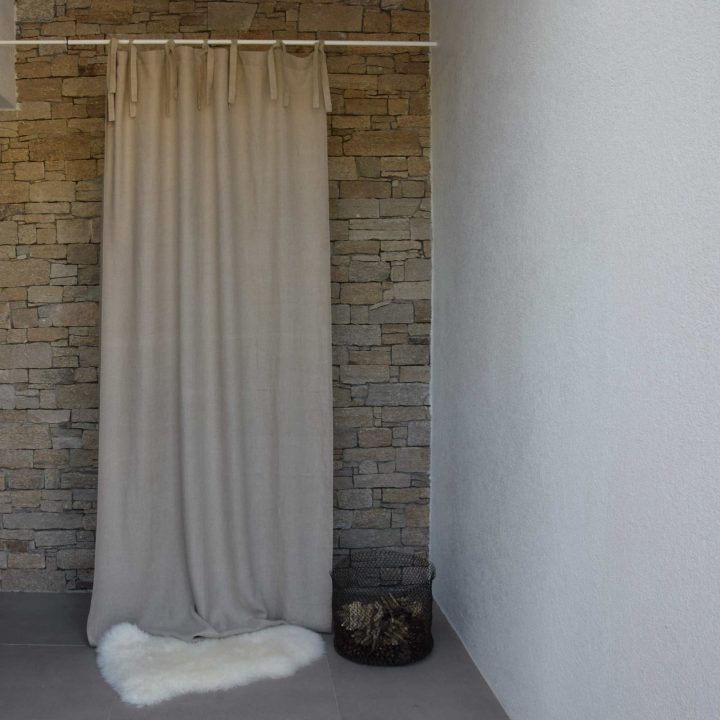 Rideau Lin Lavé Épais Naturel – Maison D'Été tout Rideau En Lin Beige
