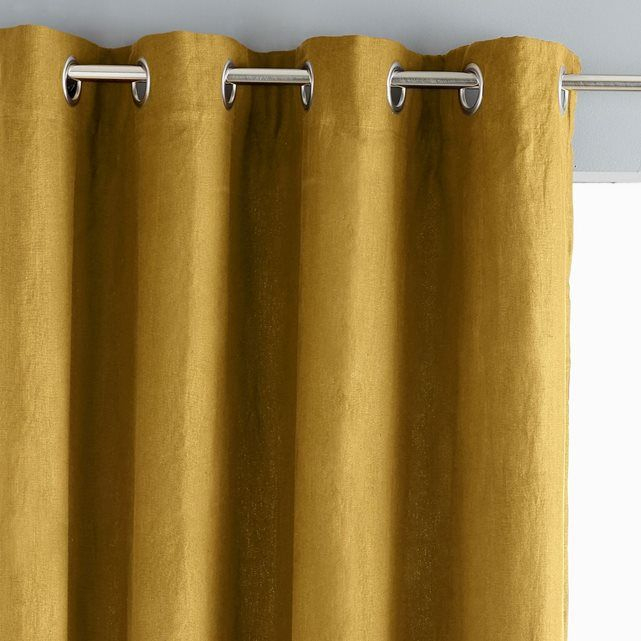 Rideau Lin Lavé Occultant Oeillets, Private | Rideau Lin avec Rideau Hauteur 220