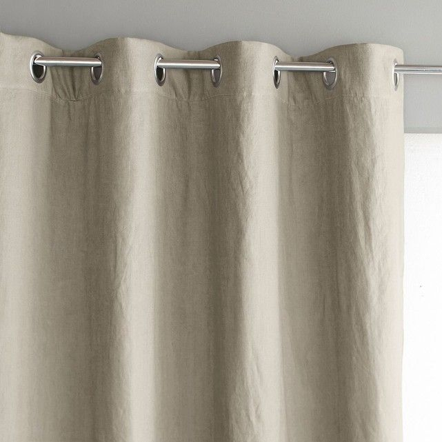 Rideau Lin Lavé Occultant Oeillets, Private – Taille dedans Rideau Occultant 140X180