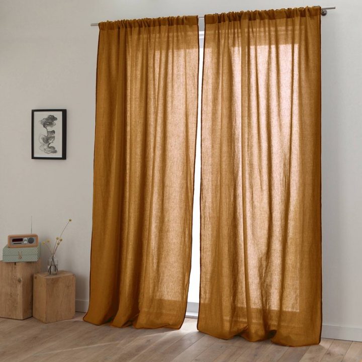 Rideau Lin Lavé Stone Wash Et Coton Zilia Harmony – Jaune à Rideaux Fleuris Pas Cher Rideau Lin Lavé Stone Wash Et Coton Zilia Harmony – Jaune à Rideaux Fleuris Pas Cher