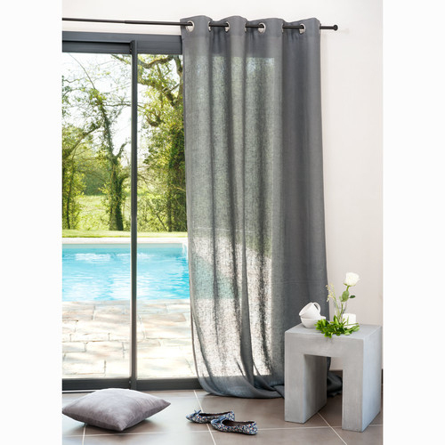 Rideau Lin Lourd Anthracite | Maisons Du Monde pour Rideau Gris Anthracite Rideau Lin Lourd Anthracite | Maisons Du Monde pour Rideau Gris Anthracite