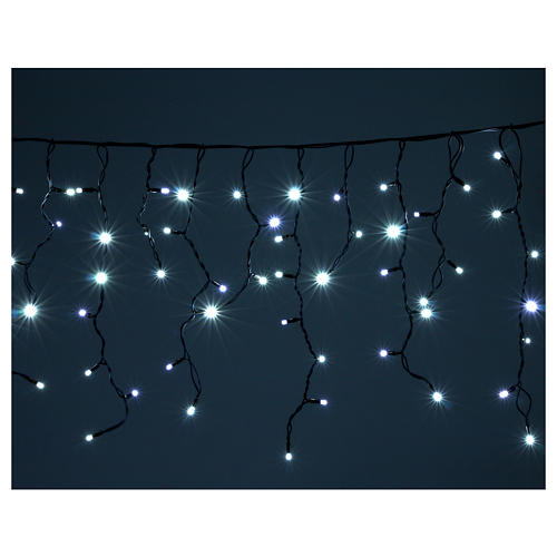Rideau Lumineux 180 Led Blanc Froid Intérieur Et Extérieur pour Rideau En Organza Lumineux