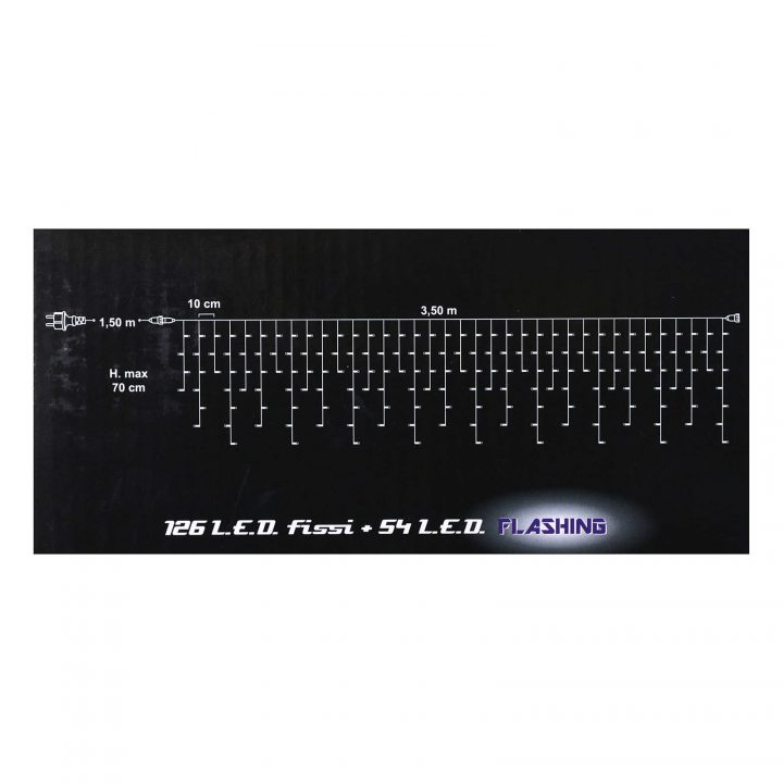 Rideau Lumineux 180 Led Blanc Froid Intérieur Et Extérieur pour Rideau En Organza Lumineux