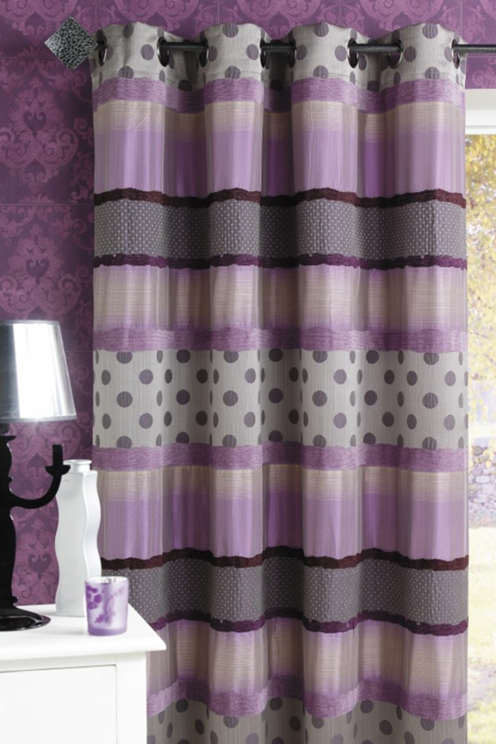 Rideau Mauve Avec Rayures – Decorhouse à Rideaux Rayures Rouge Et Blanc Rideau Mauve Avec Rayures – Decorhouse à Rideaux Rayures Rouge Et Blanc