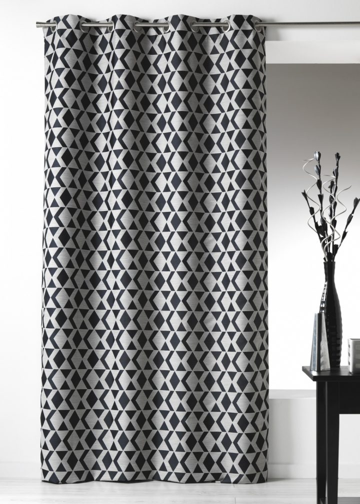 Rideau Motif Bleu – Maison Image Idée Rideau Motif encequiconcerne Rideau Forme Geometrique