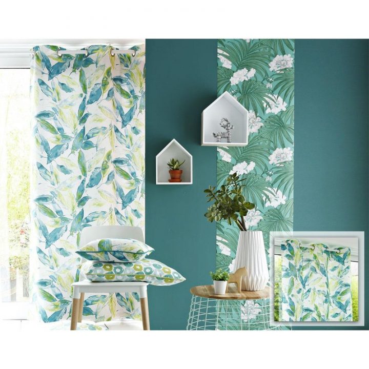 Rideau Motif Feuillage Becquet – Imprimé Vert – Becquet à Rideaux Casa Rideau Motif Feuillage Becquet – Imprimé Vert – Becquet à Rideaux Casa