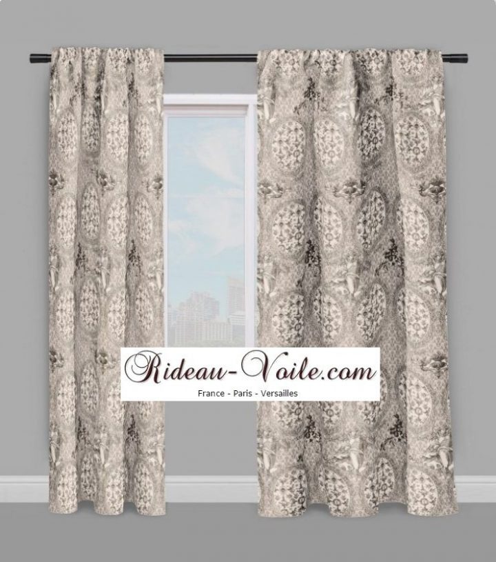 Rideau Motif Imprimé Toile De Jouy #Tissu#Toile#De#Jouy#Au destiné Rideaux Toile De Jouy