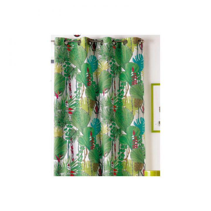 Rideau Motif Jungle Grosses Feuilles Vertes pour Rideaux Jungle Rideau Motif Jungle Grosses Feuilles Vertes pour Rideaux Jungle