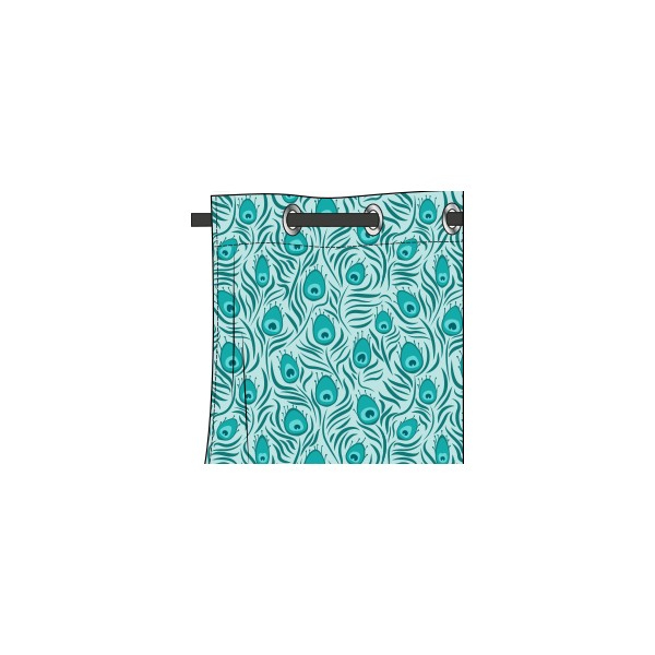 Rideau Motif Paon Bleu Jade – Deco-Tissus serapportantà Rideau Motif Bleu Rideau Motif Paon Bleu Jade – Deco-Tissus serapportantà Rideau Motif Bleu