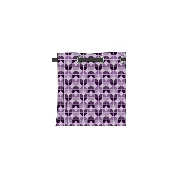 Rideau Motif Sixties Mauve Glycine – Deco-Tissus dedans Rideau Mauve Rideau Motif Sixties Mauve Glycine – Deco-Tissus dedans Rideau Mauve