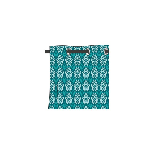 Rideau Motif Victorien Bleu Jade – Deco-Tissus dedans Rideau Motif Bleu Rideau Motif Victorien Bleu Jade – Deco-Tissus dedans Rideau Motif Bleu