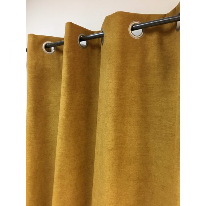 Rideau Moutarde Isolant Thermique Occultant Uni encequiconcerne Rideau Phonique Avis