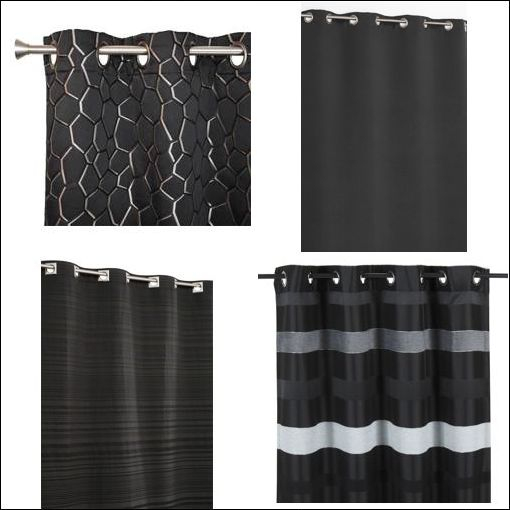 Rideau Noir – Tous Les Prix Avec Le Guide Shopping Kibodio encequiconcerne Rideau Personnalisé Pas Cher