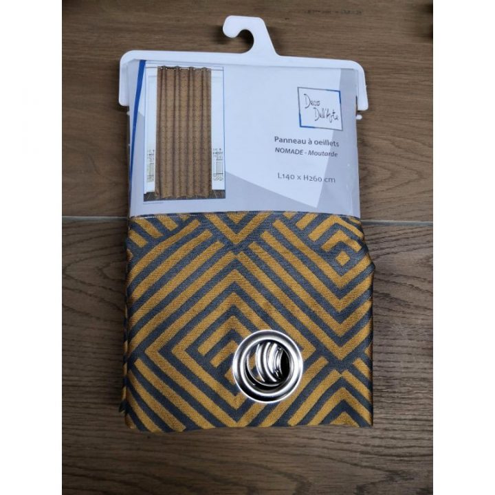 Rideau Nomade Moutarde 140 X 260 Cm pour Rideau Moutarde Rideau Nomade Moutarde 140 X 260 Cm pour Rideau Moutarde