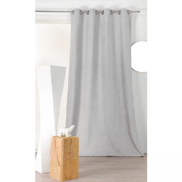 Rideau Obscurcissant Aspect Laine Chinée (Ecru), (Vert concernant Rideau Marron Clair Rideau Obscurcissant Aspect Laine Chinée (Ecru), (Vert concernant Rideau Marron Clair