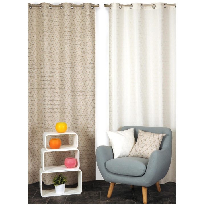 Rideau Obscurcissant Jacquard Triangles – Blancheporte concernant Rideau Triangle Rideau Obscurcissant Jacquard Triangles – Blancheporte concernant Rideau Triangle