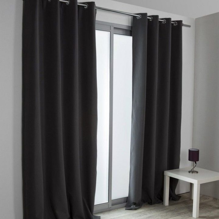 Rideau Obscurcissant Thermique, Stop-Froid Plus Gris Foncé concernant Rideau Thermique Froid Rideau Obscurcissant Thermique, Stop-Froid Plus Gris Foncé concernant Rideau Thermique Froid