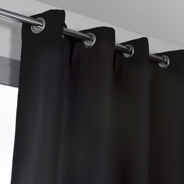 Rideau Obscurcissant Thermique, Stop-Froid Plus Noir L.140 destiné Rideau Thermique Avis