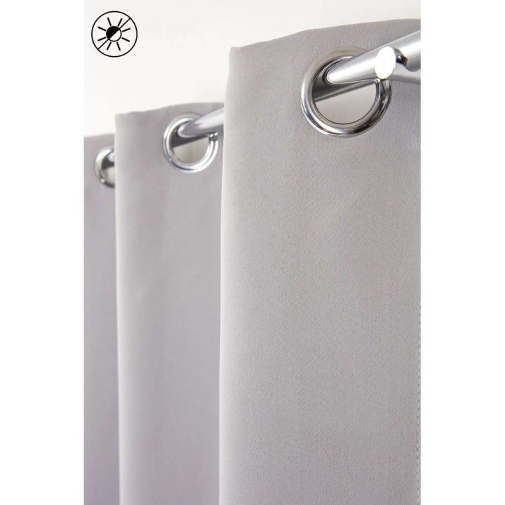 Rideau Occultant 135 X 160 Cm À Oeillets Uni Gris Clair pour Rideau Voilage Largeur 160 Rideau Occultant 135 X 160 Cm À Oeillets Uni Gris Clair pour Rideau Voilage Largeur 160