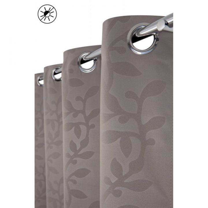 Rideau Occultant 135 X 260 Cm À Oeillets Imprimé Motif intérieur Rideau Occultant Taupe Rideau Occultant 135 X 260 Cm À Oeillets Imprimé Motif intérieur Rideau Occultant Taupe