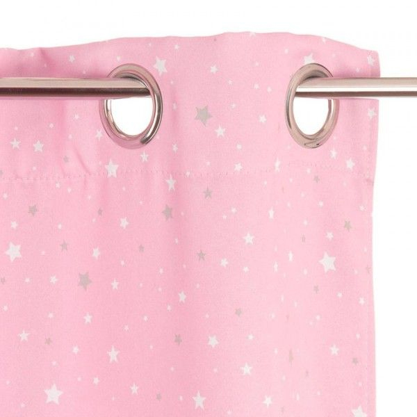 Rideau Occultant (140 X H260 Cm) Nuit D'Étoiles Rose destiné Rideau Occultant Fille