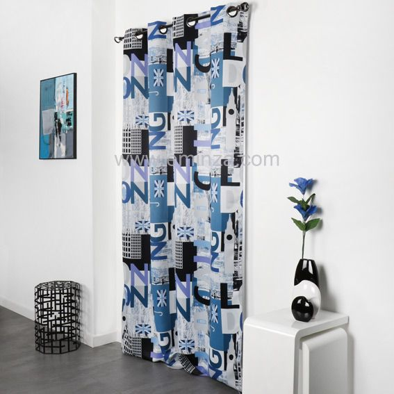 Rideau Occultant (145 X H260 Cm) London Letters – Rideau intérieur Rideau Londres