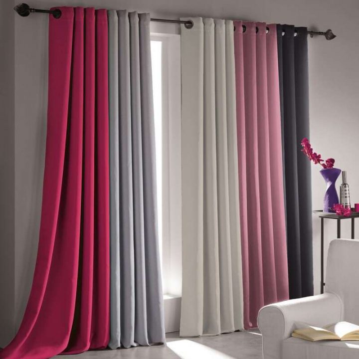 Rideau Occultant À Oeillets Carrés – 140 X 260 Cm – Gris serapportantà Rideau Prune Et Gris Rideau Occultant À Oeillets Carrés – 140 X 260 Cm – Gris serapportantà Rideau Prune Et Gris