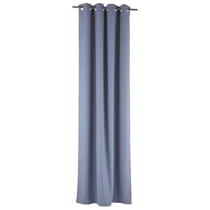 Rideau Occultant À Oeillets Effet Lin Uni Gris 140X260 Cm destiné Rideau Occultant Thermique Gifi