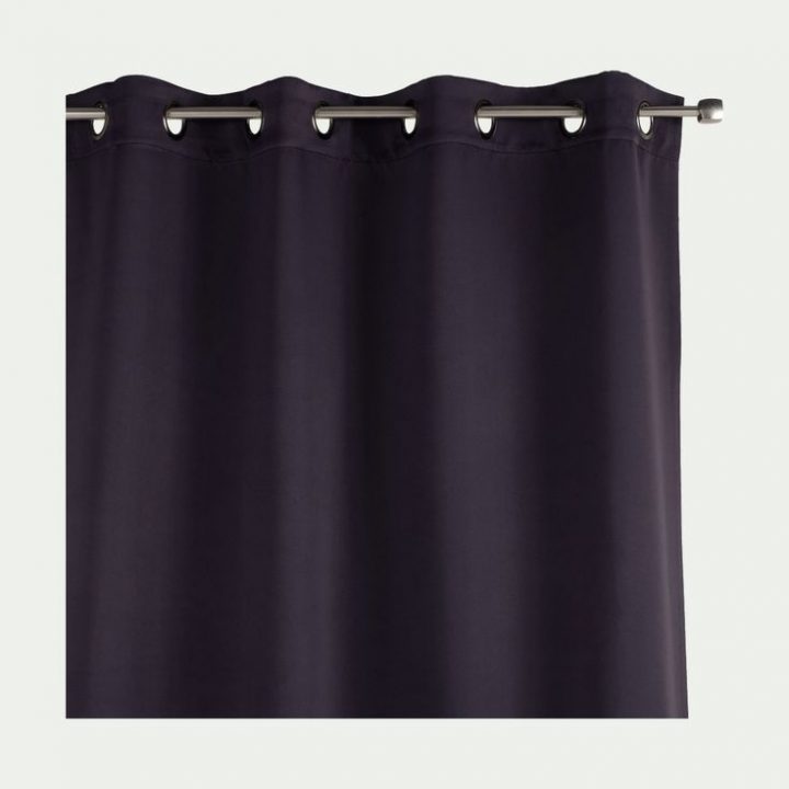 Rideau Occultant À Oeillets Gris Calabrun 140X250Cm tout Rideaux Alinea