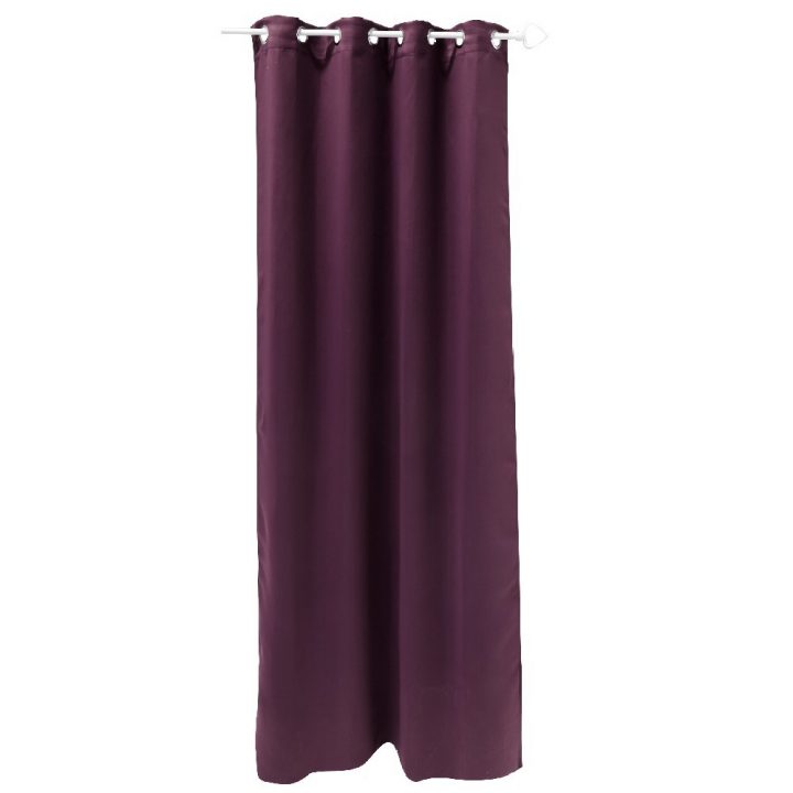 Rideau Occultant À Oeillets Uni Violet – Rideau Occultant serapportantà Rideau Occultant Thermique Gifi