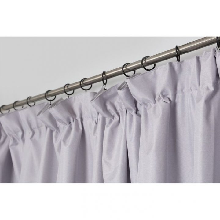 Rideau Occultant, Copenhague Ruflette, Gris, L.140 X H.260 intérieur Rideau Petite Hauteur