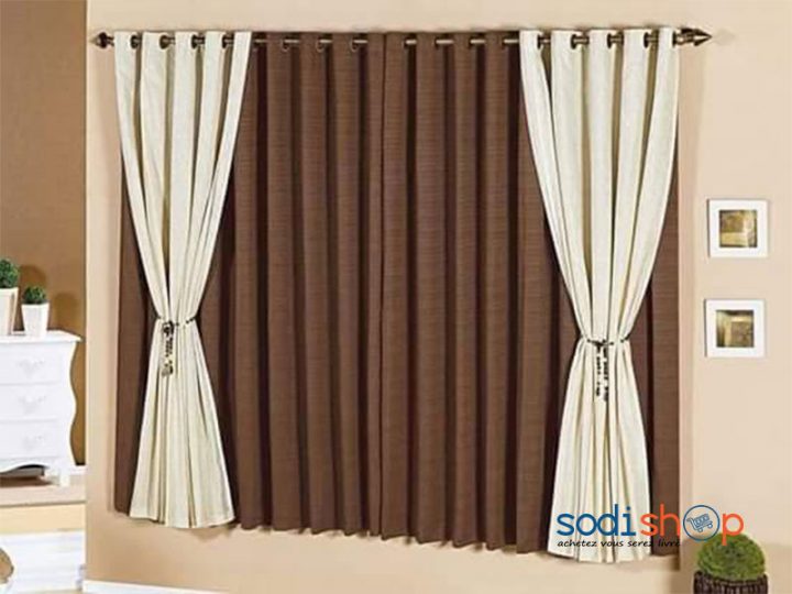 Rideau Occultant Couleur Marron Et Beige Mor00113 – Sodishop pour Rideau Occultant Beige Rideau Occultant Couleur Marron Et Beige Mor00113 – Sodishop pour Rideau Occultant Beige