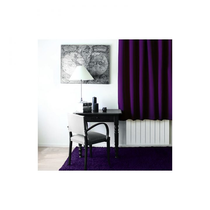 Rideau Occultant Court Aubergine serapportantà Rideaux Aubergine