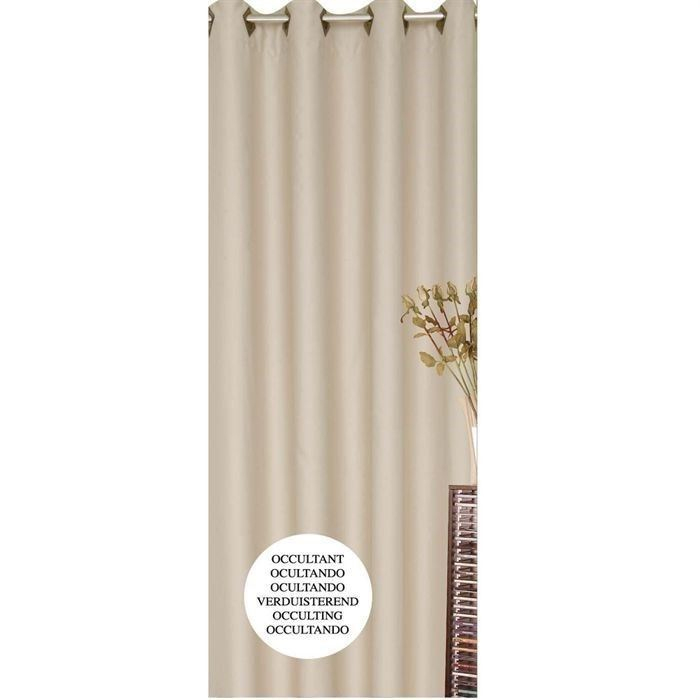 Rideau Occultant Écru 140X260Cm – Aucune – Pickture encequiconcerne Rideau Geek