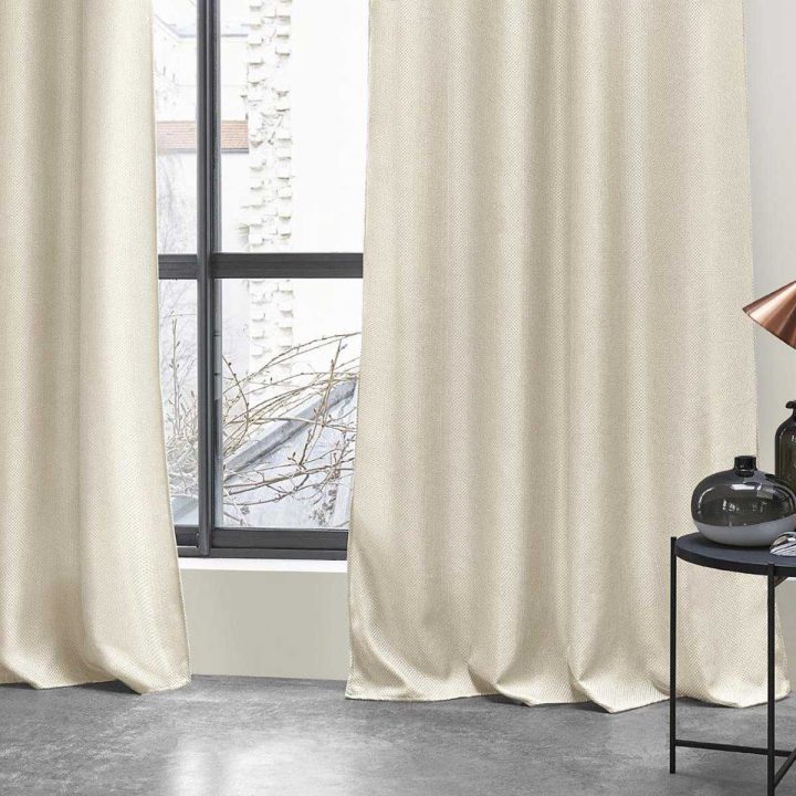 Rideau Occultant Effet Tressé (Lin), (Anthracite encequiconcerne Rideau Voilage Effet Lin