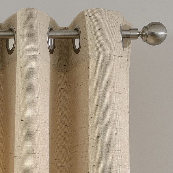 Rideau Occultant En Lin Beige Pour Chambre À Coucher avec Rideau En Lin Beige