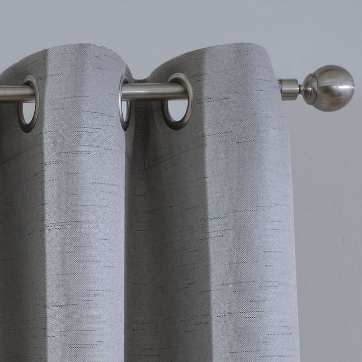 Rideau Occultant En Lin Gris Pour Chambre À Coucher Simple encequiconcerne Rideau En Lin Gris