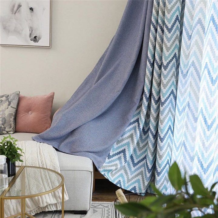 Rideau Occultant En Polyester Lin Imprimé Ride Pour dedans Rideau Semi Occultant