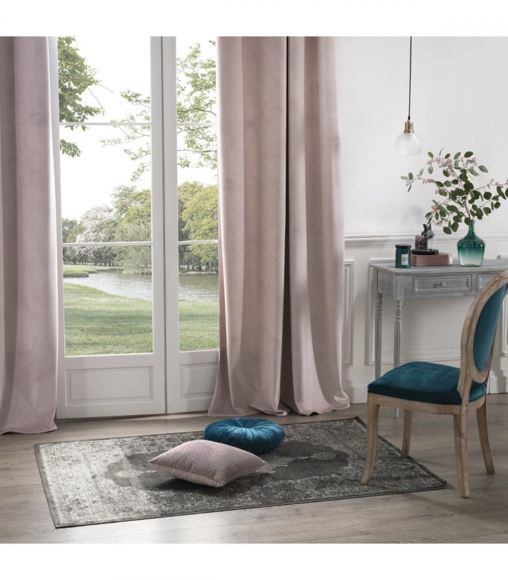 Rideau Occultant En Velours Rose La Dolce Vita 140 X H260 tout Rideau Velours Vieux Rose Rideau Occultant En Velours Rose La Dolce Vita 140 X H260 tout Rideau Velours Vieux Rose