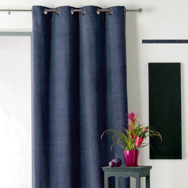 Rideau Occultant Isolant (140 X H260 Cm) Alaska Bleu tout Rideau Voilage Bleu Marine Rideau Occultant Isolant (140 X H260 Cm) Alaska Bleu tout Rideau Voilage Bleu Marine