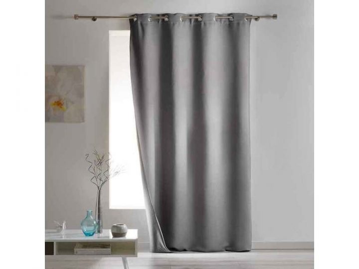 Rideau Occultant Isolant 140X260 Gris – Vente De Doucceur tout Rideau Occultant Conforama