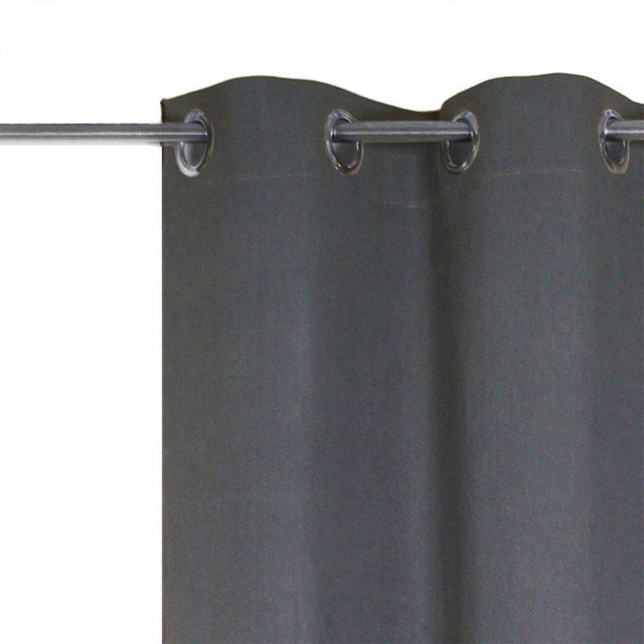 Rideau Occultant, Lin, Jeanne Gris L.135.0 X H.280.0 Cm intérieur Rideau Lin Leroy Merlin