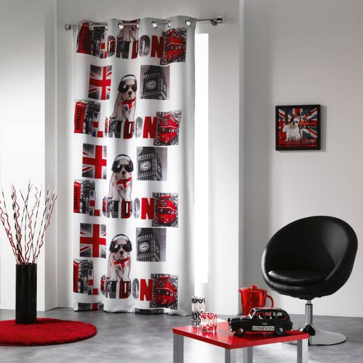 Rideau Occultant "London Boy" 140X260Cm tout Rideaux Occultants Pas Cher Rideau Occultant "London Boy" 140X260Cm tout Rideaux Occultants Pas Cher