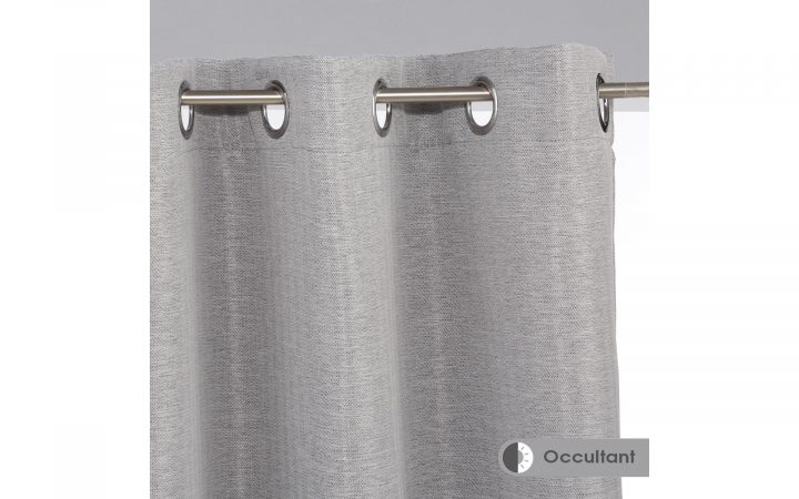 Rideau Occultant Motif Chevron Gris Fonce 140X260 serapportantà Rideau Gris Foncé