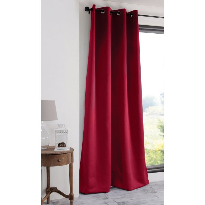 Rideau Occultant, Notté Rouge L.135 X H.250 Cm | Rideau à Rideaux Anti Froid Rideau Occultant, Notté Rouge L.135 X H.250 Cm | Rideau à Rideaux Anti Froid